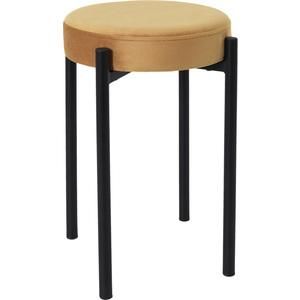 The Home Deco Factory Taburete Terciopelo Ocre