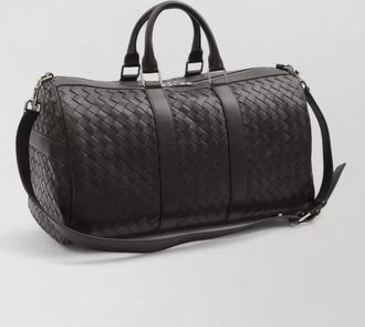 Bottega Veneta leather intrecciato duffle bag