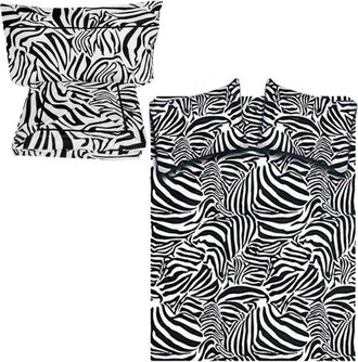 Trade Shop Trade Shop - Completo Letto Matrimoniale In Cotone 100% Zebrato 240x280cm Coperta Termica