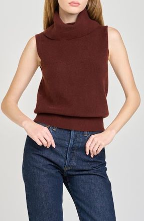 Wayf Elodie Cowl Neck Sleeveless Sweater in Burgundy at Nordstrom, Size X-Small
