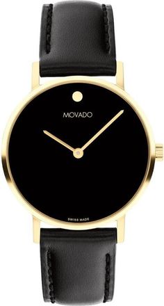 Movado Signature Quartz Black Dial Ladies Watch 0607944