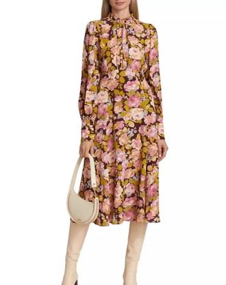 byTiMo Womens Floral Midi Dress In Autumn Flowers