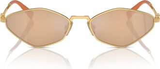 Miu Miu 0mu 56zs Geometric Frame Sunglasses