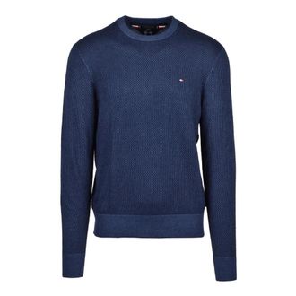 Tommy Hilfiger Heren, Truien, Blauw, Maat: 2XL Katoen