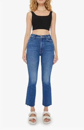 Mother Hustler Ankle Fray Hem Jeans In Grasping At Straws