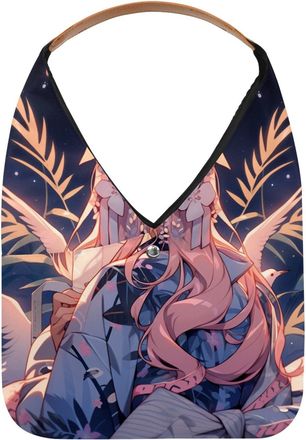 Generic Flamingo Girl Reusable Lightweight Grocery Bags - Foldable Into Compact Pouch, Washable & Sturdy, Multipurpose for Shopping and Travel