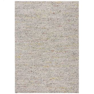 Flair Rugs Alfombra de lana efecto burbuja negro 80x150cm