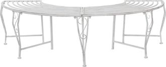 vidaXL Banco De &Aacute;rbol 4-n&uacute;mero De Plazas 160 X 80 X 44 Cm Acero Vidaxl