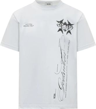 GCDS History Print T-shirt - Heren - T-shirts - Wit - L - Katoen - Tops
