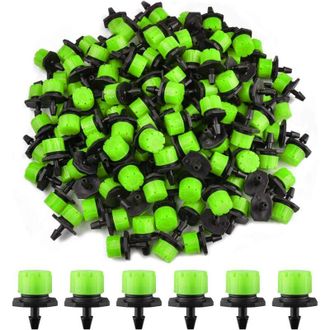 OEM [mai Usato]200 Gocciolatori Regolabili, Sistema Di Irrigazione A Goccia A Microflusso Da 1/4, Ugelli Nebulizzatori A Goccia Per Orti O Aiuole