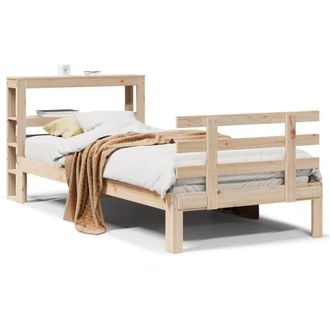 Berkfield Home Bed Frame with Headboard without Mattress 90x190 cm Single in Light Tan