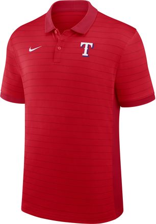 Nike Texas Rangers Authentic Collection Striped Victory Nike Mens Dri-FIT MLB Polo in Red | 03BG0GJ3TER-P81