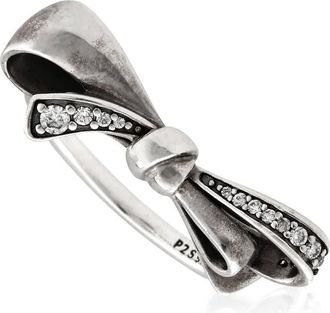 Pandora Ladies Sparkling Bow Ring, Size 54