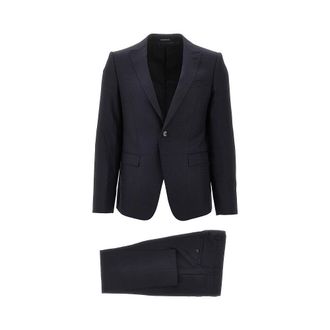 Emporio Armani Jacquard wool and silk David Line suit Man 48