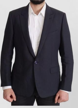 Dolce & Gabbana linen single-breasted blazer