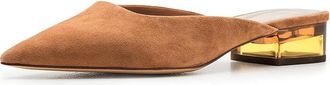 Franco Sarto A-Bennet Mule Womens Dress Flat Shoes Brown : 8.5 M, Leather