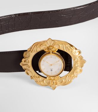 Dolce & Gabbana Caiman Belt - Man Belts Brown 110