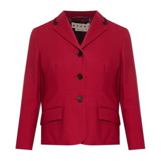 Marni Blazers, female, Red, Size: 2XS Wool Blazer