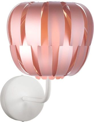 Linea Zero Lampada Da Parete Moderna 1 Luce Queen Polilux Rosa Metallico D29 Made In Italy