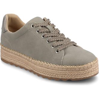 Journee Collection Cosima Espadrille Sneaker in Greige/pewter at Nordstrom Rack, Size 12