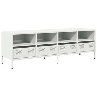 Berkfield Home TV Cabinet White 135x39x43.5 cm Cold-rolled Steel