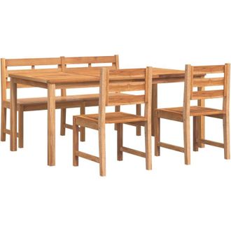 vidaXL Vidaxl - Juego De Comedor Para Jard&iacute;n 4 Piezas Madera Maciza De Teca