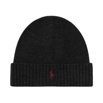 Polo Ralph Lauren Omvouwbare muts voor koud weer - Heren - Accessoires - Grijs - Maat: ONE Size Wol