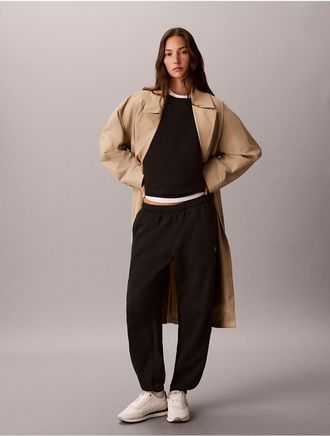 Calvin Klein Jeans Calvin Klein Womens Monogram Fleece Joggers - Black - XL