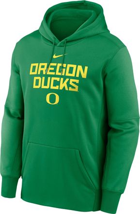 Nike Mens Oregon Team Stacked Mens Nike Therma College Pullover Hoodie in Green | NKAQ30DUON-DQE