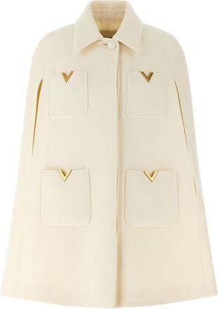 Valentino Garavani Drill Hood Mantelle Bianco-Donna