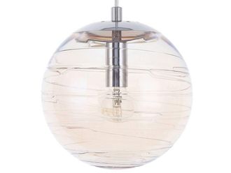 Beliani L&aacute;mpara colgante vidrio dorado