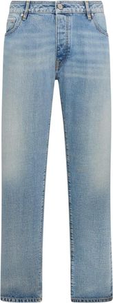 Moorer Heren, Jeans, Blauw, Maat: W42 Katoen