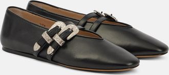 Le Monde Beryl Claudia leather ballet flats