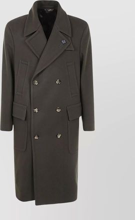 Lardini mens double-breasted long coat