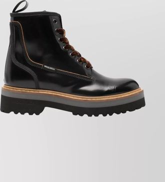 Woolrich leather lace-up boots