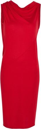 Rick Owens Shailee Draped Jersey Mini Dress - Red - 42 (UK10 / S)