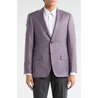 Samuelsohn Purple Check Super 130s Wool Suit Sport Coat in Lilac at Nordstrom Rack, Size 46