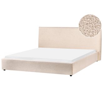 Beliani Cama De Agua Moderna De Boucl&eacute; Beige 180 X 200 Cm Tradicional Vaucluse
