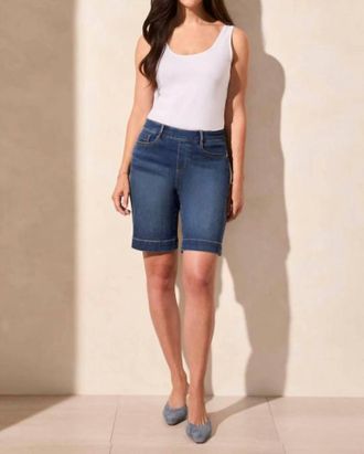 Tribal Audrey Pull On A-Line Bermuda Short In Stormyblue