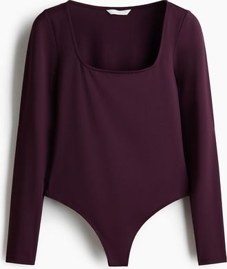 H&M Tanga-Body mit Kurzarm - Purple