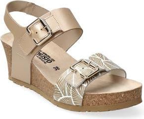 Mephisto Lissandra Platform Wedge Sandal in Platinum Perla/Panama at Nordstrom Rack, Size 12