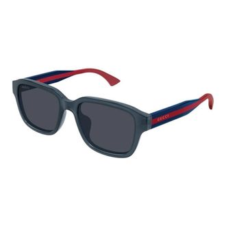 Gucci Zonnebril - Heren - Zonnebrillen - Blauw - 55 MM - Accessoires
