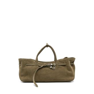 Margesherwood Grandma Used Buckle-detail Suede Tote Bag