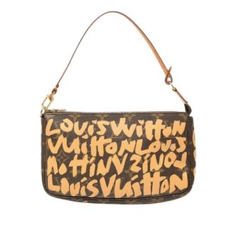Louis Vuitton Pre-owned Pochette Accessoires - Dames - Pre-owned - Bruin - Maat: ONE Size Zijde