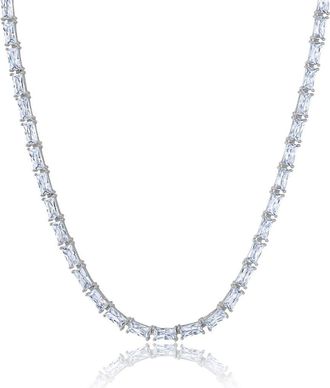 Crislu Baguette Cut Cubic Zirconia Tennis Necklace at Nordstrom