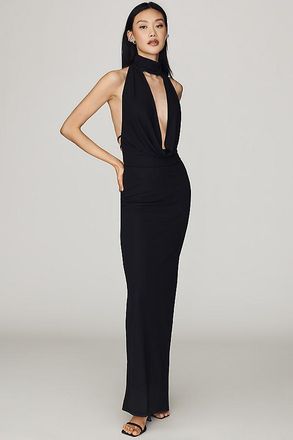 Misha Collection Plunge Maxi Dress
