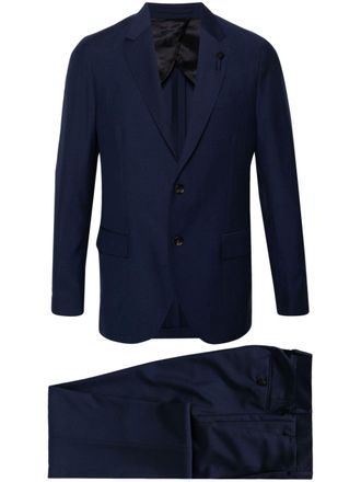 Lardini single-breasted wool suit - Blue