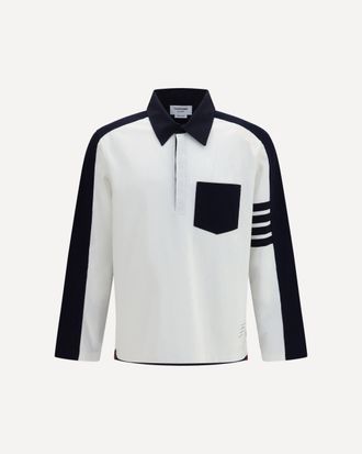 Thom Browne Polo da Rugby Colorblock oversize Man 3