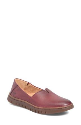 B&oslash;rn Sebra II Flat in Burgundy Leather at Nordstrom, Size 7.5