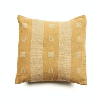 Studio Variously Chokor Nira Ochre Organic Cotton Handloom Pillow - Cover Only in Ochre/yellow at Nordstrom